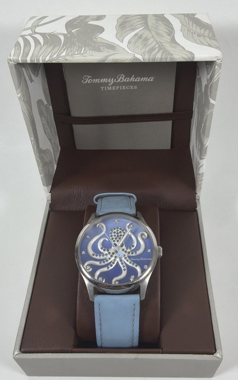Tommy Bahama Stainless Steel Octopus Wristwatch with Swarovski Crystals